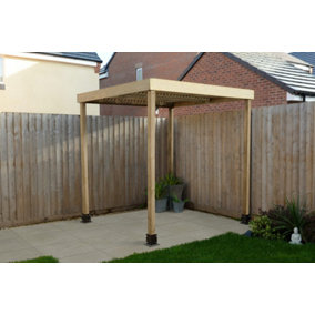 Modular Wooden Garden Pergola No Sides