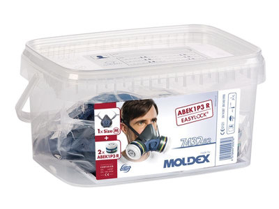 Moldex - Series 7000 Half Mask (Medium) 2 x ABEK1P3 R Filters + Storage Box