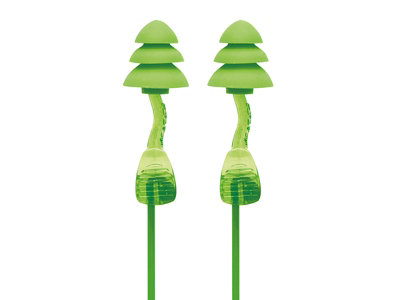 Moldex Twisters Trio Corded Earplugs with 33dB SNR for Ultimate Noise Reduction