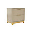 Molino 2 Drawer Clay Bedside Table