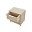 Molino 2 Drawer Clay Bedside Table