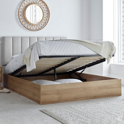 Molle Wooden Ottoman Bed Frame Including Headboard - Double