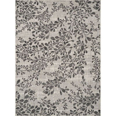 MOLLY In- & Outdoor Cottage Black/Beige Area Rug 160 x 213 cm