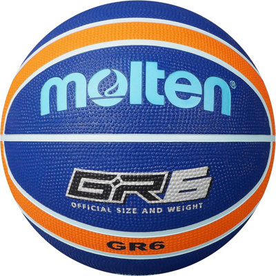 Molten BGR Indoor Basketball - Premium Blue and Orange Rubber Ball for ...