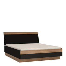 Monaco 160 cm king size bed in Oak and Black