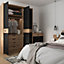 Monaco 160 cm king size bed in Oak and Black