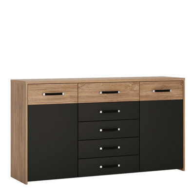 Monaco 2 door 5 drawer wide cupboard