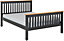 Monaco 4ft6 Double Bed High Foot End in Grey and Oak