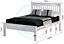 Monaco 5ft Kingsize Wooden Bed Low Foot End in White Finish