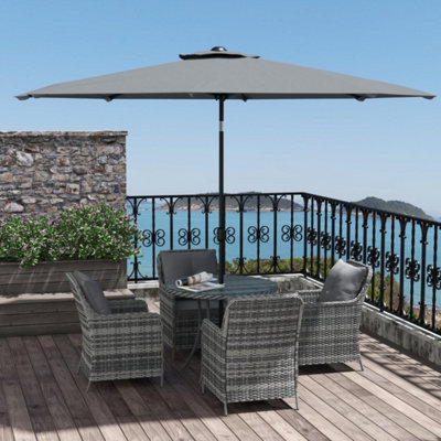 Parasol Piece Garden Furniture Monaco Piece Dining Set With Umbrella