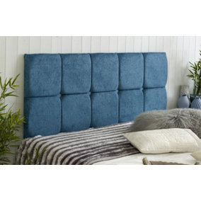 Monaco Chenille 3ft Single 20" Headboard -  Teal