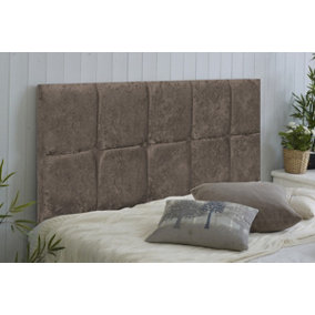 Monaco Crushed Velvet 4ft Small Double 20" Headboard -  Champagne