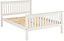 Monaco Double Bed High Foot End Bed Frame in White