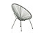 Monaco Grey 3pc Egg Chair Bistro Set