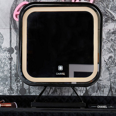 Monaco Nights Black LED Touch Sensor Mirror
