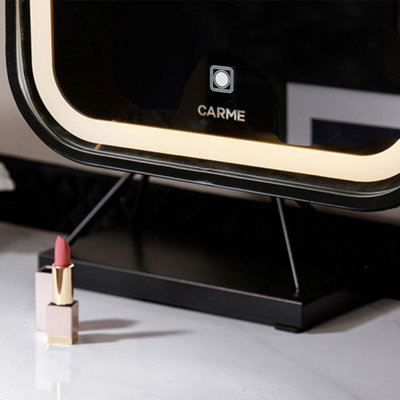 Monaco Nights Black LED Touch Sensor Mirror