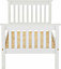 Monaco Single Solid Pine High Foot End Bed Frame in White