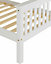 Monaco Single Solid Pine High Foot End Bed Frame in White