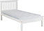 Monaco Single Solid Pine Low Foot End Bed Frame in White