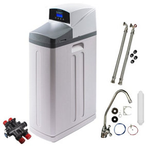 Monarch SE-11 Plumbsoft Electric Water Softener + 22mm Maxflow Hoses + Tap Kit
