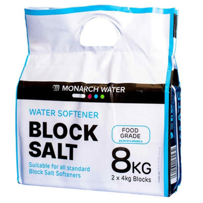 Monarch Ultimate Water Softener Block Salt 8kg Bag 12x 4kg Salt Block ...