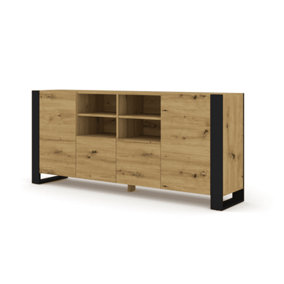 Mondi Sideboard Cabinet in Oak Artisan W1880mm x H840mm x D400mm