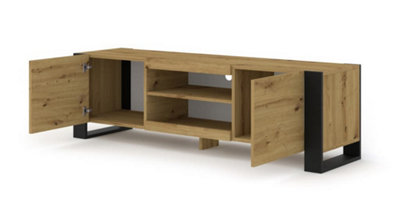 Mondi TV Cabinet in Oak Artisan W1580mm x H470mm x D400mm