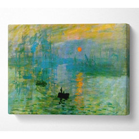 Monet Sunset Canvas Print Wall Art - Medium 20 x 32 Inches