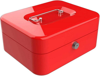 Combination Lock Box Metal Petty Cash Box Coin Tray Money Float Tin ...