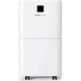 MONHOUSE 12L/Day Digital Dehumidifier - Portable Electric Mould, Damp, Condensation Remover - Quiet Moisture Absorber