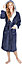 Monhouse Womens Dressing Gown - Cosy Long Bathrobe - Ladies Flannel Luxury Housecoat - Fluffy Spa Robe - Purple Sherpa - UK 12-14