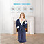 Monhouse Womens Dressing Gown - Cosy Long Bathrobe - Ladies Flannel Luxury Housecoat - Fluffy Spa Robe - Purple Sherpa - UK 12-14