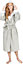 Monhouse Womens Dressing Gown - Cosy Long Bathrobe - Ladies Flannel Luxury Housecoat - Fluffy Spa Robe - Silver Sherpa - UK 20-22