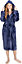 Monhouse Womens Dressing Gown - Soft & Cosy Long Bathrobe - Ladies Flannel Luxury Housecoat - Fluffy Spa Robe - Purple - UK 8-10