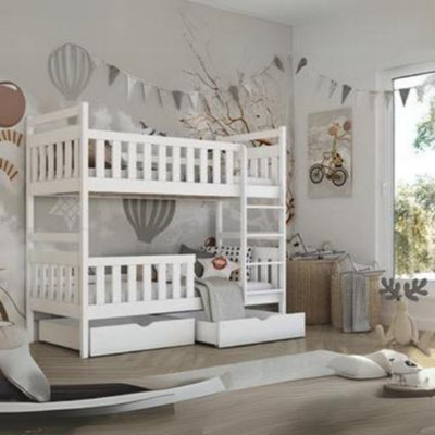 Monika Wooden Bunk Bed with Storage