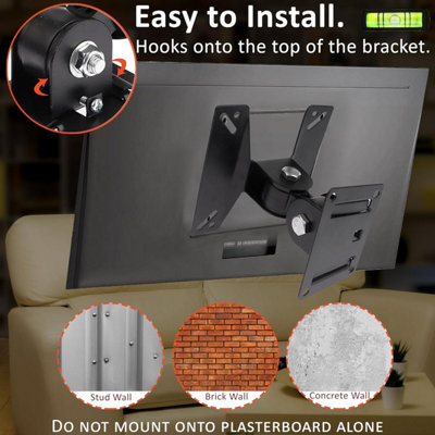 Monitor Wall Mount Bracket 14 to 26 Inch, 10 Degree Tilt and Swivel TV ...