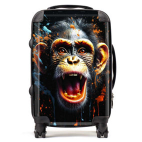 Monkey Face Splashart Suitcase - Cabin