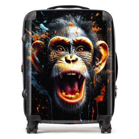Monkey Face Splashart Suitcase - Large