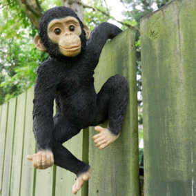 Monkey Fence Hanger Outdoor Ornament