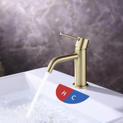Mono Basin Mixer Tap Single Lever Tall Counter Bathroom Sink Taps Lead ...
