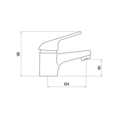 Mono Basin Mixer  Tap with Push Waste 35mm