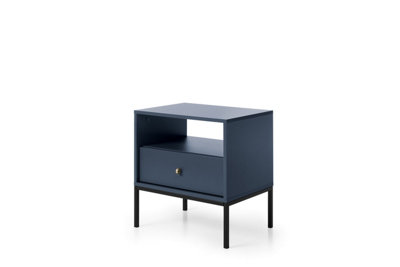 Mono Collection Bedside Table in Dark Blue