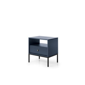 Mono Collection Bedside Table in Dark Blue