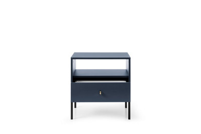 Mono Collection Bedside Table in Dark Blue