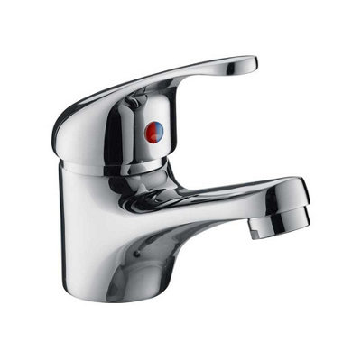 Monobloc Basin Mixer Tap with Waste Single Lever WRAS Chrome