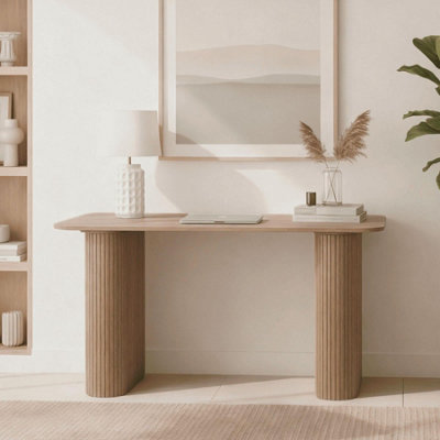 Monroe Modern Oak Effect Home Office Computer & Writing Desk