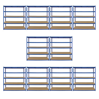 Monster Racking 10 x Garage Racking Shelving Unit / 5 Tier 1600mm Wide ...