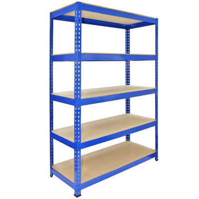 Monster Racking 3 Q-Rax Heavy Duty Shelving Unit Garage Strong Shelf Units, 200kg/shelf, 120cm