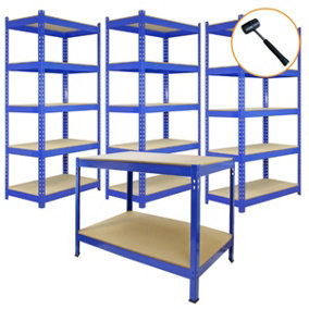 Monster Racking 5 x Heavy Duty Metal Racks - 2 x Large (90cm wide) and 3 x extra large (120cm)
