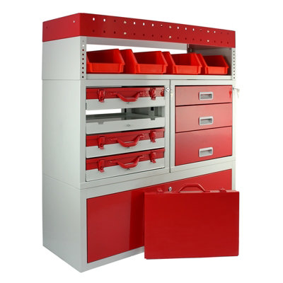Monster Racking Flame Metal Van Shelving Bundle - 4